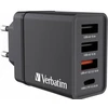 Verbatim Laidinis įkroviklis 30W 3xUSB-A/ USB-C PD 3.0 CHR-30EU2 juodos spalvos 49700
