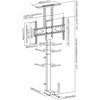ART TV laikiklis - liftas, valdomas elektra, AR-93M, mobilus, 60kg, 37-80 colių, Vesa Max, 600x400