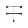Monitorių Laikiklis - LINDY Quad Ekranas Bracket 4x17''-28'', Maks. 7kg, Juodas
