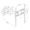Laikiklis „Maclean“ televizoriaus laikiklis/pakabiklis, maks. VESA 400x400, 32–75 colio, 50 kg, vertikalus ir horizontalus kampo reguliavimas, profilis 80–380 mm, juodas, MC-788