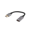 ADAPTER DISPLAYPORT(M)->HDMI(F) 4K NA KABLU 20CM Sidabrinis LANBERG