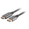 Lanberg Lanberg Displayport (M) -> HDMI (M) 1,8M 4K juodo sidabro adapterio laidas