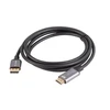 Lanberg Lanberg Displayport (M) -> HDMI (M) 1,8M 4K juodo sidabro adapterio laidas