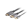 Lanberg HDMI (M) to Displayport (M) cable 4K, Juodas | CA-HDDP-20CU-0018-BK | 1.8 m