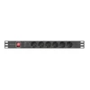 Lanberg stovo maitinimo juosta PDU 19" 1U 16A 5x Schuko 2m juoda