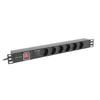 Lanberg stovo maitinimo juosta PDU 19" 1U 16A 5x Schuko 2m juoda