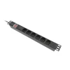 Lanberg stovo maitinimo juosta PDU 19" 1U 16A 5x Schuko 2m juoda