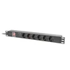 Lanberg stovo maitinimo juosta PDU 19" 1U 16A 6x Schuko 2m juoda