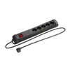 Lanberg elektros juosta SP1 1.5m 5x Schuko juoda