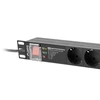 LANBERG stovas PDU Pro 19 colių 1U 16A 7x Shuko 2m pėdos