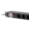 LANBERG PDU 19inch 1U 16A 8x Shuko 2m juodas