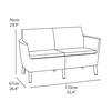 Keter „Salem“ sofa-lova, „Ruda“