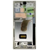 LCD ekranas + jutiklinis blokas + priekinis dangtelis „Samsung S918 Galaxy S23 Ultra Kreminis“ (pakeitimų paketas)