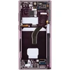 LCD ekranas + jutiklinis blokas + priekinis dangtelis Samsung S908B Galaxy S22 Ultra Burgundy (pakeitimų paketas)