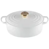 Troškintuvas Le Creuset Signature, ovalus, 27 cm, 4,1 l, baltas