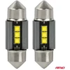 LED lemputės canbus C5W C10W 31mm 2525 3SMD balta 12V 24V AMIO-05006