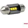 LED lemputės canbus C5W C10W 31mm 2525 3SMD balta 12V 24V AMIO-05006