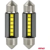 LED lemputės canbus C5W C10W 36mm 2525 6SMD baltos 12V 24V AMIO-05007