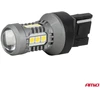 LED lemputės standard 7440 W21W 3030 15SMD balta 12V 24V amio-04996