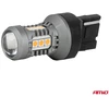 LED lemputės standard 7440 WY21W 3030 15SMD oranžinė 12V 24V amio-04997