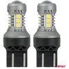 LED lemputės standard 7443 W21/5W 3030 15SMD balta 12V 24V amio-04998