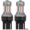 LED lemputės standartinės 7443 W21/5W 3030 15SMD raudonos 12V 24V amio-04999
