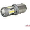 LED lemputės standard bau15s py21w 3030 15smd balta 12v 24v amio-05001