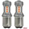 LED lemputės standard bay15d p21/5w 3030 15smd raudona 12v 24v amio-05004