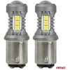 LED lemputės standard bay15d p21/5w 3030 15smd balta 12v 24v amio-05003