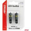 LED lemputės standard W5W T10 2525 10SMD balta 12V 24V amio-04993