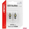 LED lemputės standard W5W T10 2835 5SMD balta 12V AMIO-04995