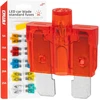 Standartiniai automobilio saugikliai su LED diodu, 10 vnt. amio-04341