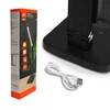 LED stalinė lempa 10W, 300045006000K, indukcinis įkrovimas, jutiklinis valdymas, reguliatorius, juoda, LTC