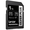 SDXC atminties kortelė - Lexar Professional Sidabrinis PLUS SDXC 1TB 205MB/s skaitymas, 150MB/s rašymas