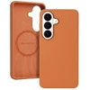 Liavec Silky dėklas su Metal Camera Frame for Samsung Galaxy S26 Plus oranžinės spalvos