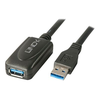 USB Prailginimo Laidas - LINDY USB 3.0 Aktyvus Prailginimo Laidas Type M/F, 5 m, Juodas