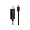 Adapteris - LINDY Mini DisplayPort į HDMI Kabelis, 4096x2160@60Hz, 1 m, Juodas