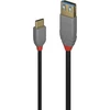 Adapteris - LINDY Anthra Line USB 3.2 Type C į A Adapterio Laidas, 10Gbps, 0.15 m, Juodas