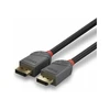 DisplayPort Kabelis - LINDY Anthra Line DisplayPort 1.2 Kabelis, M/M, 7.5 m, Juodas