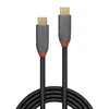 USB Kabelis - LINDY Anthra Line USB 3.2 Type C į C Laidas, M/M, 20Gbps, 100W PD, 2 m, Juodas