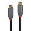 USB Kabelis - LINDY Anthra Line USB 3.2 Type C į C Laidas, M/M, 20Gbps, 100W PD, 2 m, Juodas