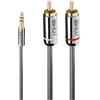 Garso Kabelis - LINDY Cromo Line 3.5mm iki Phono Garso Kabelis M/M, 2 m, Antracito Spalva