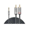 Garso Kabelis - LINDY Cromo Line 3.5mm iki Phono Garso Kabelis, M/M, 3 m, Antracito Spalva