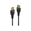 DisplayPort Kabelis - LINDY Slim DisplayPort 1.4 Kabelis, 0.5 m, Juodas