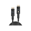 DisplayPort Kabelis - LINDY Šviesolaidinis Hibridinis DisplayPort 1.4 Kabelis, M/M, 40 m, Juodas