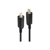 Pluoštinis Optinis Kabelis - LINDY Pluoštinis Optinis Hibridinis Mini DisplayPort 1.4 Kabelis, 7680x4320@60Hz, 20 m, Juodas