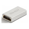 Adapteris - LINDY HDMI 2.1 F/F Adapteris, 48Gbps, 8K, UHD, 60Hz, Sidabrinis