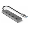 USB Hub - LINDY 4 Prievadų USB 3.0 Hub su Maitinimo/Išjungimo Jungikliais, 5 Gbps, Type A