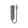 USB Hub - LINDY 4 Prievadų USB 3.0 Hub su Maitinimo/Išjungimo Jungikliais, 5 Gbps, Type A