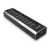 USB Hub - LINDY 10 Prievadų USB 3.0 Hub su Maitinimo Jungikliais, 5 Gbps, Aliuminio Lydinys